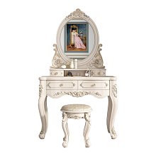 歐式簡約化妝鏡ins風梳妝鏡壁掛貼牆鏡浴室鏡子少女臥室全身鏡 歷史價格詳細信息