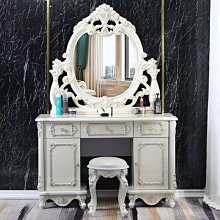 歐式梳妝檯凳組合實木化妝檯法式臥室梳妝鏡子高檔奢華香檳金QA68 歷史價格詳細信息
