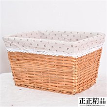 藤編桌面收納筐柳編布藝收納藍竹籃子大號藤籃編織臟衣筐整理小筐*爆款 歷史價格詳細信息