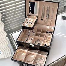 高檔精致首飾收納盒正方形便攜飾品盒PU皮革戒指珠寶首飾盒 歷史價格詳細信息