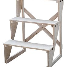 ????階梯花架實木梯形單個多層落地式腳踏花凳陽臺庭院防腐白色花盆架 歷史價格詳細信息