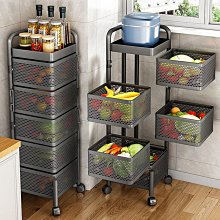 廚房菜籃子置物架多層落地可移動放水果蔬菜收納家用多功能小推車【沃匠家居工具】 歷史價格詳細信息