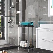 架子盆架沖涼房放牆角廁所浴室化妝室置物架簡易加厚落地三角架置 歷史價格詳細信息