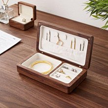 黑胡桃木首飾盒實木帶鎖大容量多功能首飾收納盒高檔 緻梳妝盒 SN1212 歷史價格詳細信息