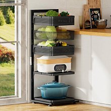 廚房鍋架多層放鍋的架子不鏽鋼夾縫置物架落地窄收納櫃帶輪可移動 歷史價格詳細信息