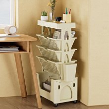 教室桌下書本帶輪可移動小推車收納架置物架桌旁落地多層書架書柜~定金 歷史價格詳細信息