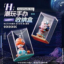 手辦展示盒泡泡瑪特盲盒公仔收納展示架子透明防塵可旋轉收納盒/7.27 歷史價格詳細信息