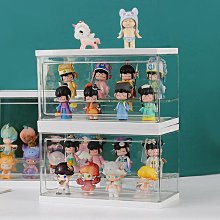 盲盒收納展示架公仔手辦帶燈手辦展示盒泡泡瑪特收納盒亞剋力實木 歷史價格詳細信息