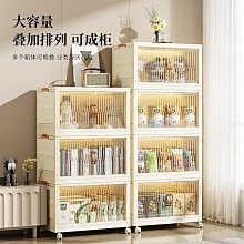 折疊多層收納柜家用衣柜特厚大容量廚具玩具書本收納盒雙開磁吸門-正正精品 歷史價格詳細信息