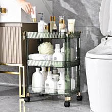 浴室可移動3層收納推車(夾縫置物架 縫隙收納推車 浴室收納架 三層收納推車 浴室收納推車) 歷史價格詳細信息