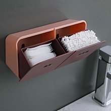 化妝棉收納盒壁掛式衛生間浴室梳妝檯免打孔棉籤卸妝棉粉撲置物架 歷史價格詳細信息