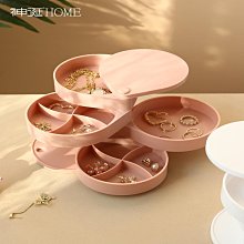 首飾收納盒多層旋轉耳環耳環髮夾頭飾頭繩簡約小精緻整理飾品盒子垃圾收納盒 小收納盒內衣衣服內褲收納盒 歷史價格詳細信息