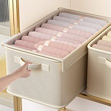 現貨 快速發貨衣服收納箱家用衣柜分層整理盒放衣物褲子布藝棉麻折疊儲物筐神器 歷史價格詳細信息