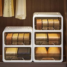 現貨 快速發貨大容量衣物整理柜透明抽屜式梳妝臺化妝品收納柜文具內衣整理盒子 歷史價格詳細信息