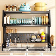 特賣-廚房水槽置物架臺面碗盤收納置物柜帶門多功能洗碗架碗碟架瀝水架 中大號尺寸議價 需自行安裝 歷史價格詳細信息