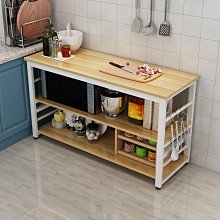 特賣-廚房桌子切菜桌微波爐置物架落地家用櫥柜子儲物柜收納多層小長臺 中大號尺寸議價 需自行安裝 歷史價格詳細信息