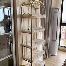 輕奢書架客廳落地展示架簡約不鏽鋼博古架整牆意式創意置物架 歷史價格詳細信息