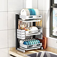 廚房置物架免安裝碗架瀝水架多功能收納架碗盤晾放碗筷收納盒  精選好物-正正精品 歷史價格詳細信息