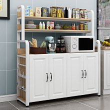 特賣-廚房桌子切菜桌微波爐置物架落地家用櫥柜子儲物柜收納多層小長臺 中大號尺寸議價 需自行安裝 歷史價格詳細信息