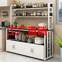 特賣-廚房桌子切菜桌微波爐置物架落地家用櫥柜子儲物柜收納多層小長臺 中大號尺寸議價 需自行安裝 歷史價格詳細信息