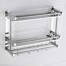 雙層免打孔浴室置物架角架壁掛單層奶油風衛生間轉角不鏽鋼三角架 歷史價格詳細信息