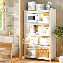 白色廚房置物架落地式多層多功能收納層架子微波爐烤箱陽臺置物架子 歷史價格詳細信息