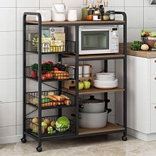帶輪廚房置物架 多功物架 可調節可移動 三層高80cm 置物架 烤箱架 微波爐收納架 蔬菜收納筐 歷史價格詳細信息