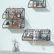 鐵藝墻上置物架免打孔客廳電視墻面裝飾隔板壁掛廚房臥室掛墻書架 歷史價格詳細信息