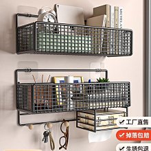 免打孔墻上置物架床頭收納掛籃大學生女寢室上鋪床邊壁掛宿舍神器~特價 歷史價格詳細信息