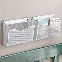 掛籃置物架可掛式宿舍寢室門后鐵藝網格免打孔洗漱用品收納雜物筐~特價 歷史價格詳細信息