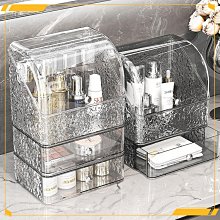 新款化妝品收納盒梳妝臺帶燈鏡子一體旋轉高級感桌面護膚品置物架 歷史價格詳細信息