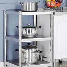 廚房三四層微波爐架子置物架落地不鏽鋼烤箱架子收納儲物貨架 歷史價格詳細信息