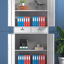 加厚文件櫃窄邊套色鐵皮辦公櫃純白玻璃門資料檔案櫃矮櫃帶鎖 歷史價格詳細信息