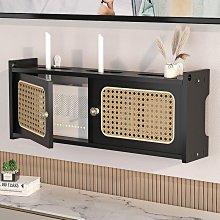 路由器收納盒實木wifi壁掛光插排電線板遮擋箱遮醜機頂盒置物架 歷史價格詳細信息