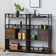 置物架 收納架 架子 儲物架茶葉柜置物架楠竹小型茶室多層茶壺茶葉罐收納架客廳放茶具的架子正品 促銷 歷史價格詳細信息