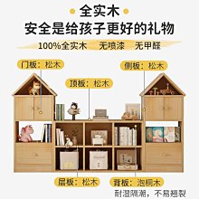 收納櫃實木書架落地置物架兒童家用書柜陽臺飄窗柜子帶抽靠墻收納儲物柜 歷史價格詳細信息