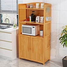 廚房置物架帶櫃門落地多層多功能防塵整體櫥櫃微波爐電器儲物 歷史價格詳細信息