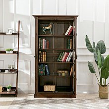 復古實木書架一體靠牆客廳家用落地置物架店鋪展示創意收納架組合 歷史價格詳細信息