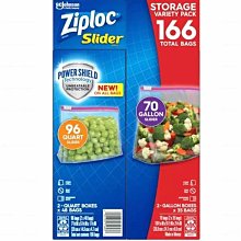 Ziploc 拉鍊式保鮮夾鏈袋 166入 W1183857 （2入） COSCO代購 歷史價格詳細信息