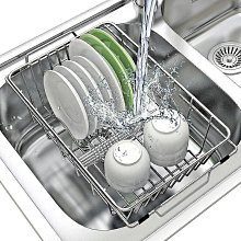 水池伸縮置物架瀝水籃濾水槽洗碗抹布架廚房抽拉收納掛鉤儲物架子 歷史價格詳細信息