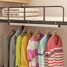 宿舍床邊可調節衣架掛桿 金屬方管帶珠掛鉤 陽台晾衣架 上鋪下鋪掛衣鉤 歷史價格詳細信息