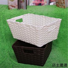 【熱賣精選】田園編製收納筐無蓋草編整理箱衣櫥衣服大號儲物筐編織雜物盒 歷史價格詳細信息