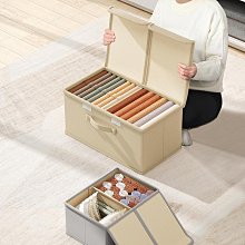 衣服襪子收納神器衣柜家用折疊布藝分格收納盒內衣內褲分隔整理盒 歷史價格詳細信息