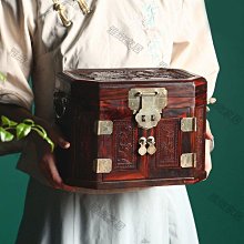 【熱賣精選】復古紅木百寶箱老撾紅酸枝飾品古董玉器收納箱婚慶嫁妝珠寶首飾盒紅木首飾盒 歷史價格詳細信息