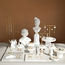 首飾展示架大理石戒指耳環陳列托盤項鏈架飾品珠寶拍攝道具背景板~爆款 價格比較,價格查詢,歷史價格詳細信息