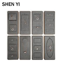 SHENYI新款珠寶道具藍色金屬櫥窗展示套裝項鏈戒指收納陳列展示架~爆款 歷史價格詳細信息