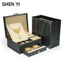 SHENYI新款珠寶道具藍色金屬櫥窗展示套裝項鏈戒指收納陳列展示架~爆款 歷史價格詳細信息