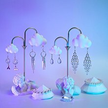 首飾展示架創意石膏櫻花粉系列高檔店鋪柜臺陳列擺件拍照展示道具~爆款 歷史價格詳細信息