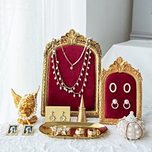 首飾展示架綠色多功能絨布耳環收納架戒指托飾品珠寶陳列拍攝道具~爆款 歷史價格詳細信息