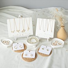 首飾展示架飾品陳列店鋪輕奢紅色絨布相框項鍊架拍攝道具戒指託盤 歷史價格詳細信息